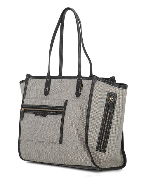 Ecru top zip fastening two flat top handles ANYA HINDMARCH | 188593SALT AND PEPPER